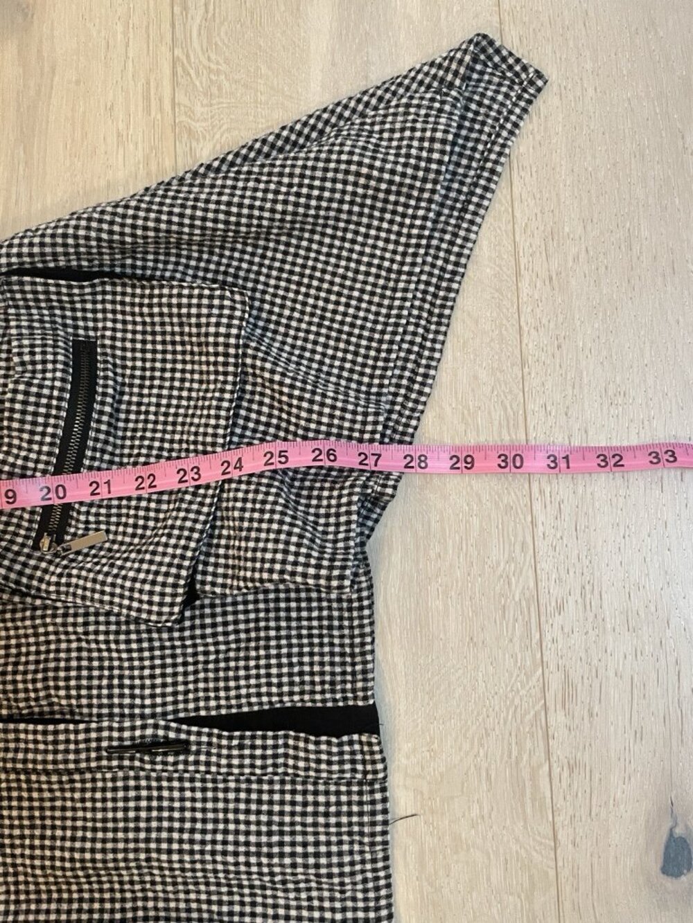 Vintage Lagenlook Black Gingham Top Artsy Blouse Lightweight Jacket Art to Wear - Picture 8 of 8